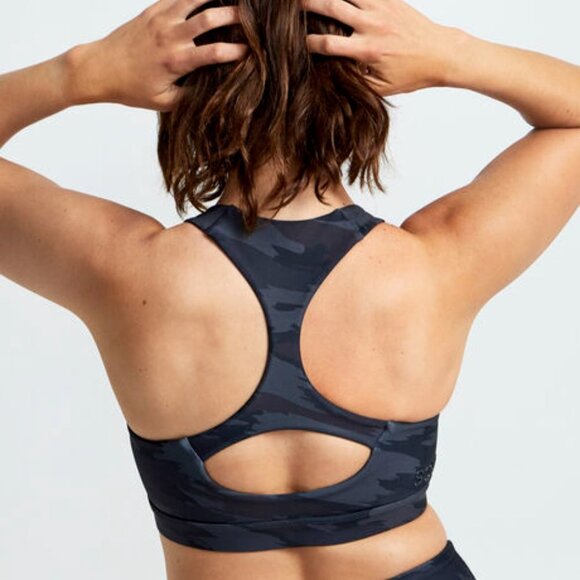 SOUL BY SOULCYCLE Double Knit Grey Camo Sports Bra - Picture 3 of 6